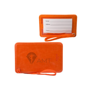 Venezia Luggage Tag. Faux Leather & Suede